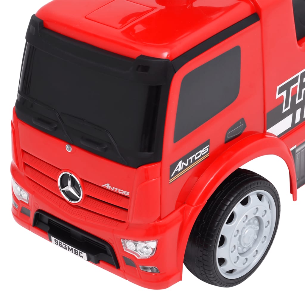 vidaXL Coche correpasillo Mercedes-Benz camión rojo