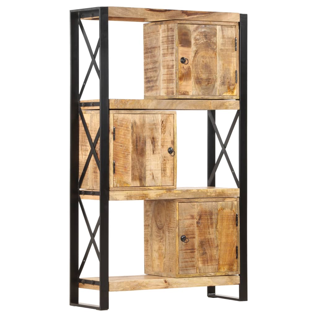 vidaXL Estantería librería madera de mango maciza 90x30x150 cm