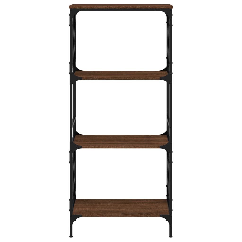 vidaXL Librería 4 estantes madera ingeniería roble marrón 59x35x132cm