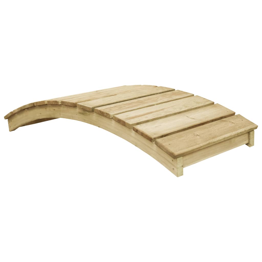 vidaXL Puente para jardín de madera de pino impregnada 170x74 cm