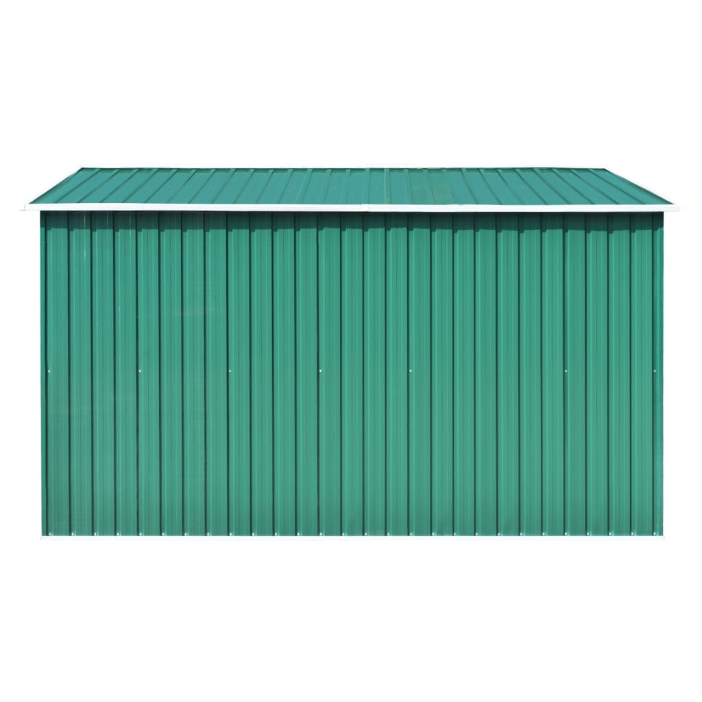 vidaXL Caseta de jardín metal verde 257x298x178 cm
