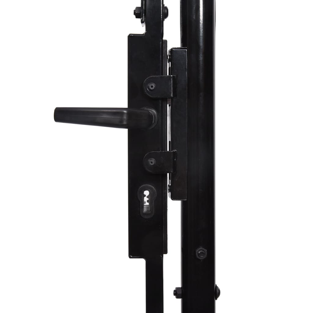 vidaXL Puerta doble para valla con puntas de lanza 300x150 cm