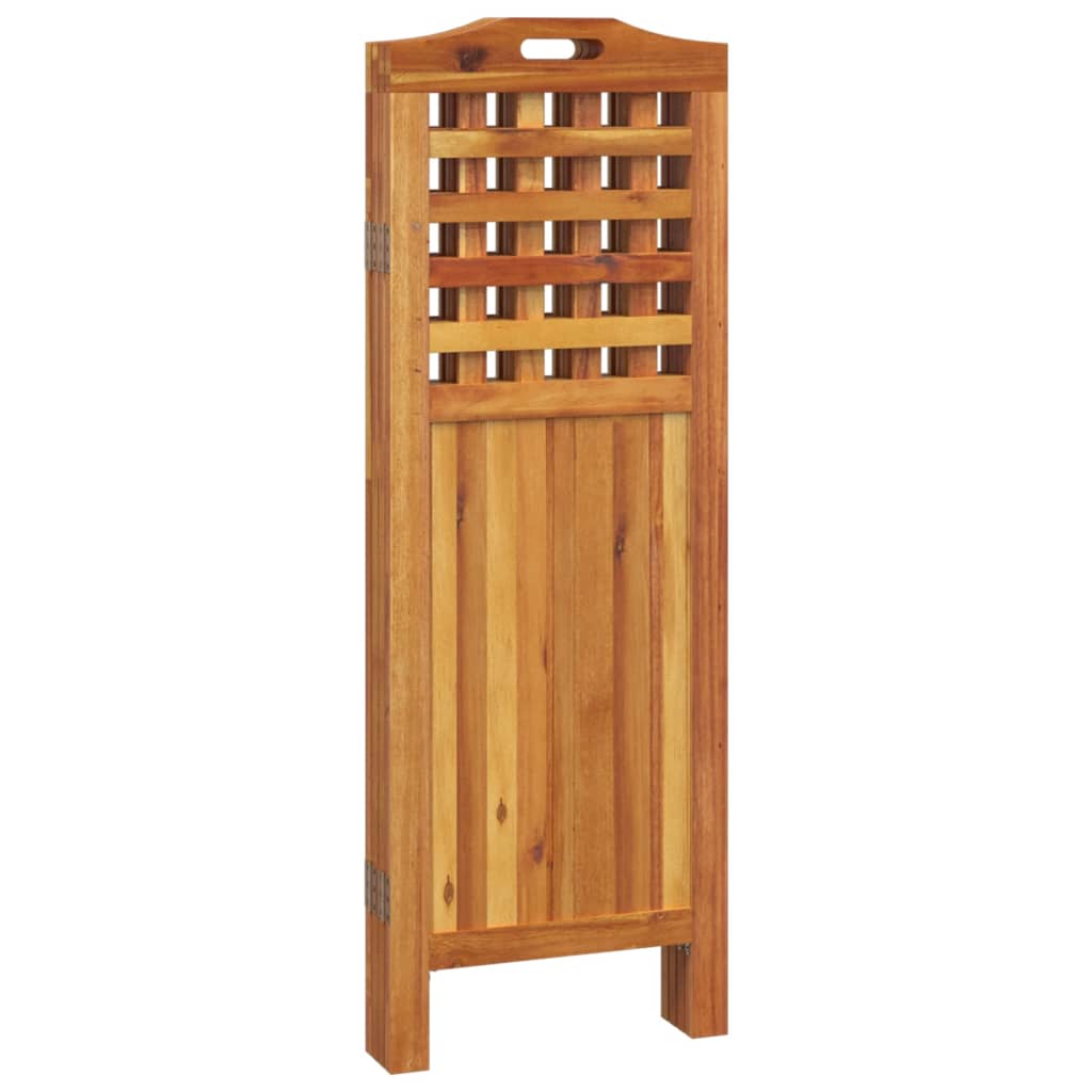 vidaXL Biombo de 4 paneles de madera maciza de acacia 162x2x115 cm