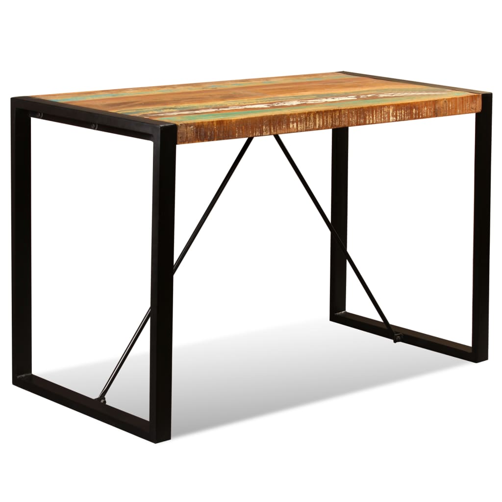 vidaXL Mesa de comedor de madera maciza reciclada 120 cm