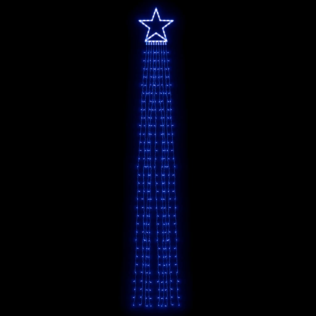 vidaXL Luces para árbol de Navidad 320 LED azul 375 cm