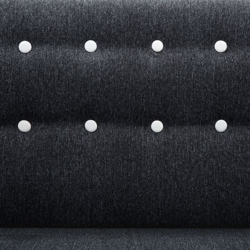 vidaXL Sofá con forma de L tapizado tela gris oscuro 171,5x138x81,5 cm