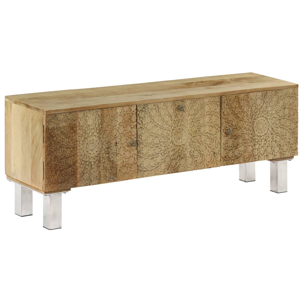 vidaXL Mueble para TV de madera maciza de mango 118x30x45 cm