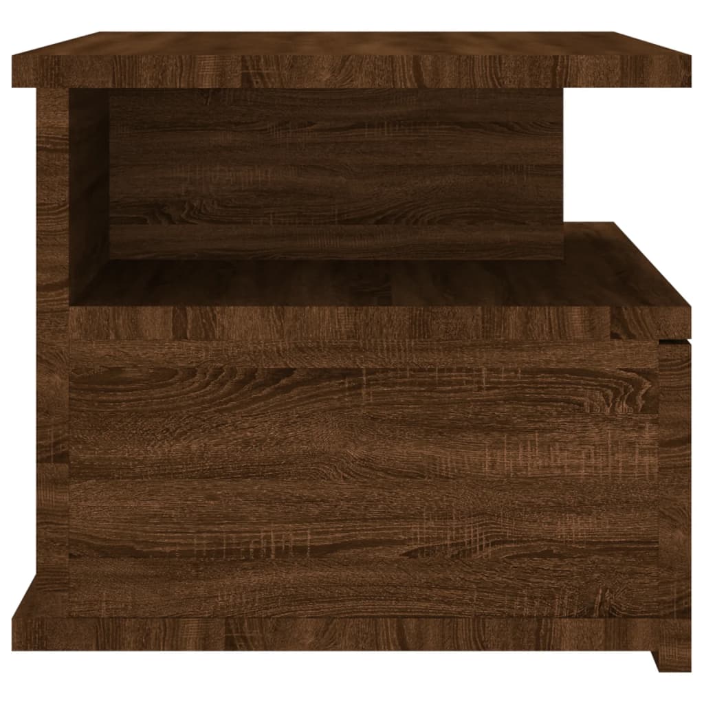vidaXL Mesita de noche flotante madera marrón roble 40x31x27 cm