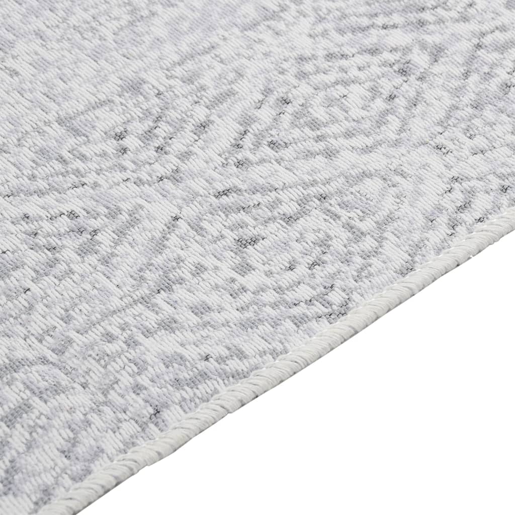 vidaXL Alfombra de algodón gris claro 100x300 cm