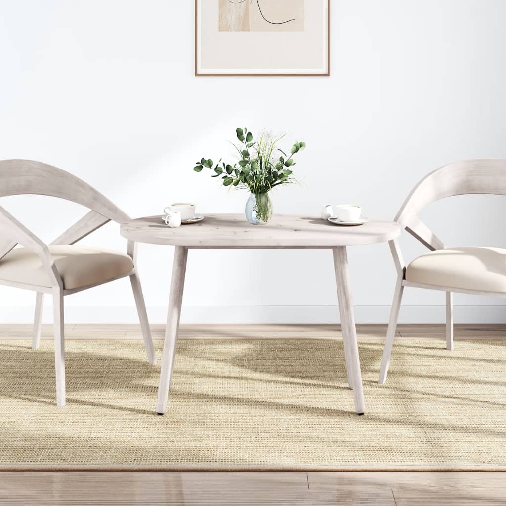 vidaXL Tablero de mesa ovalado madera maciza pino blanco 90x45x2,5 cm