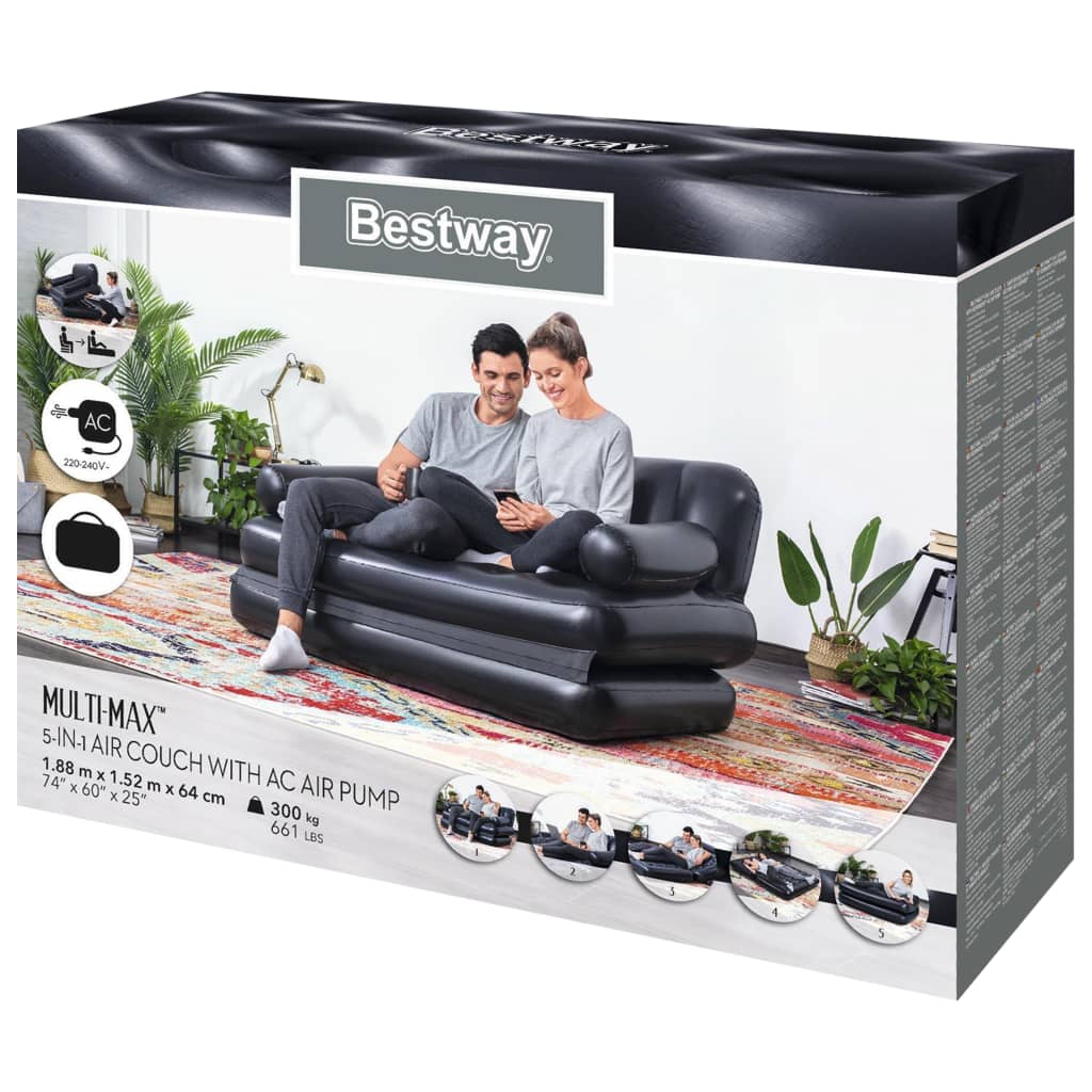 Bestway Sofá cama doble inflable 5 en 1 188x152x64 cm