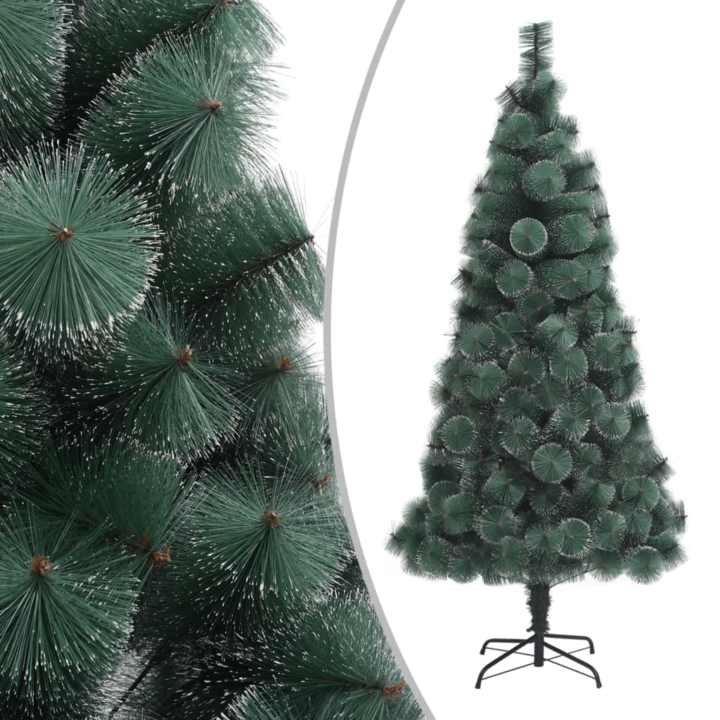 vidaXL Árbol de Navidad artificial con LEDs y bolas PVC verde 150 cm