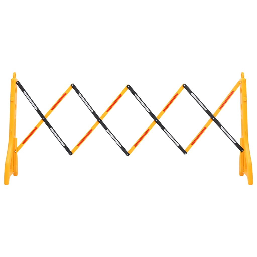 vidaXL Barrera de tráfico plegable amarillo y negro 250x38x96 cm