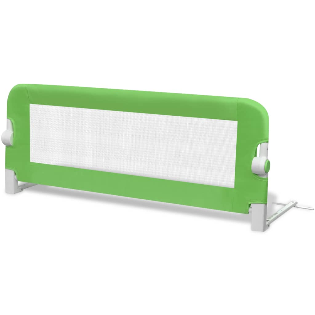 vidaXL Barandilla de seguridad cama de niño 2 uds verde 102x42 cm