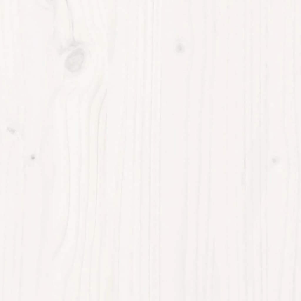 vidaXL Taburete de jardín madera maciza de pino blanco 62x30x32 cm