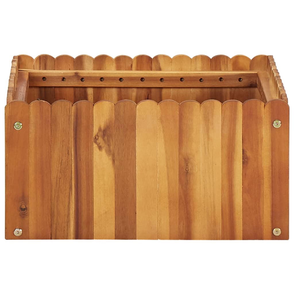 vidaXL Arriate de madera maciza de acacia 50x50x25 cm