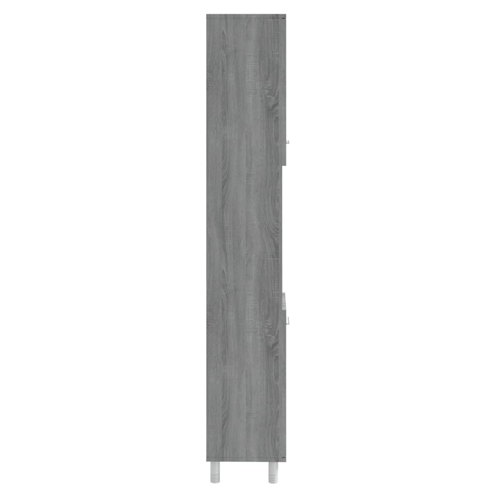 vidaXL Armario de baño madera contrachapada gris Sonoma 30x30x179 cm
