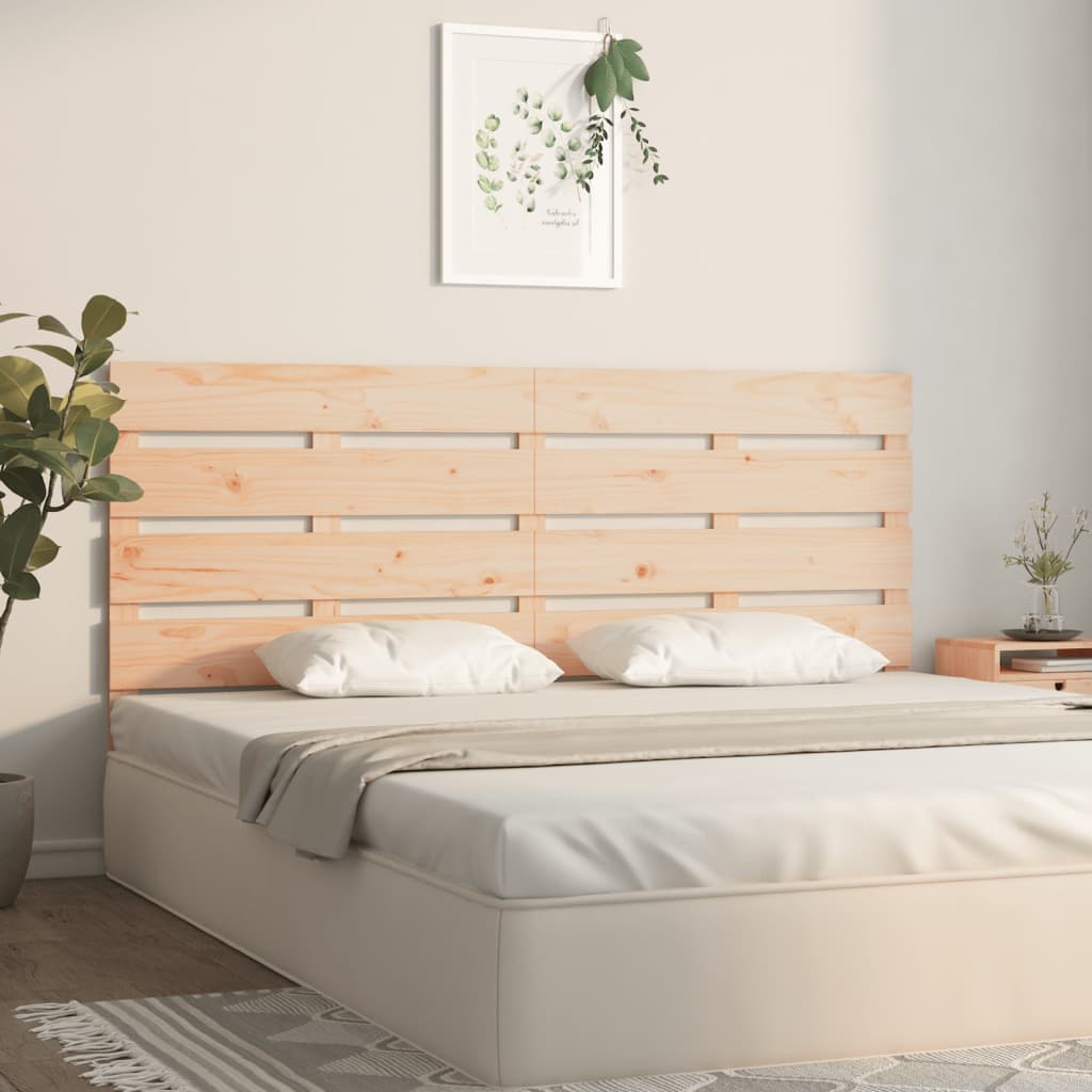 vidaXL Cabecero de cama madera maciza de pino 135x3x80 cm