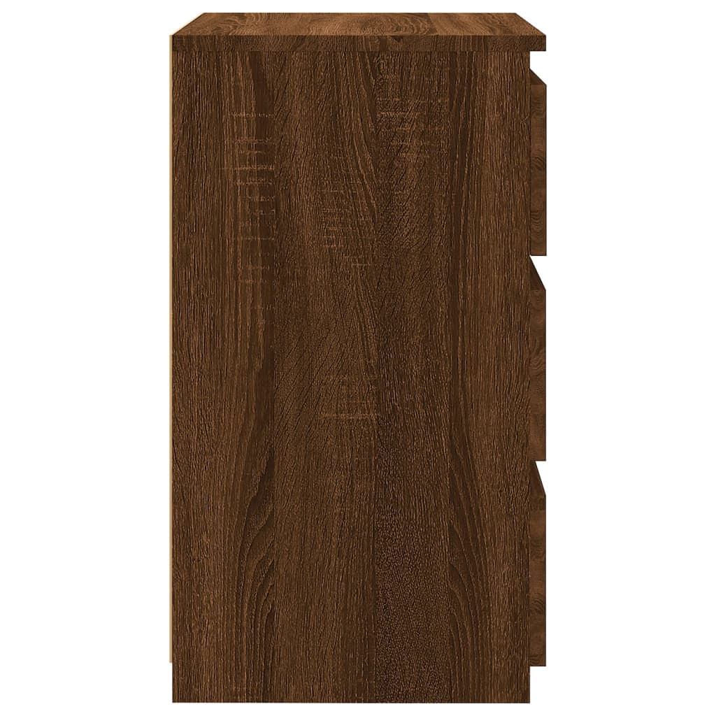 vidaXL Mesita de noche madera contrachapada roble marrón 40x35x62,5 cm