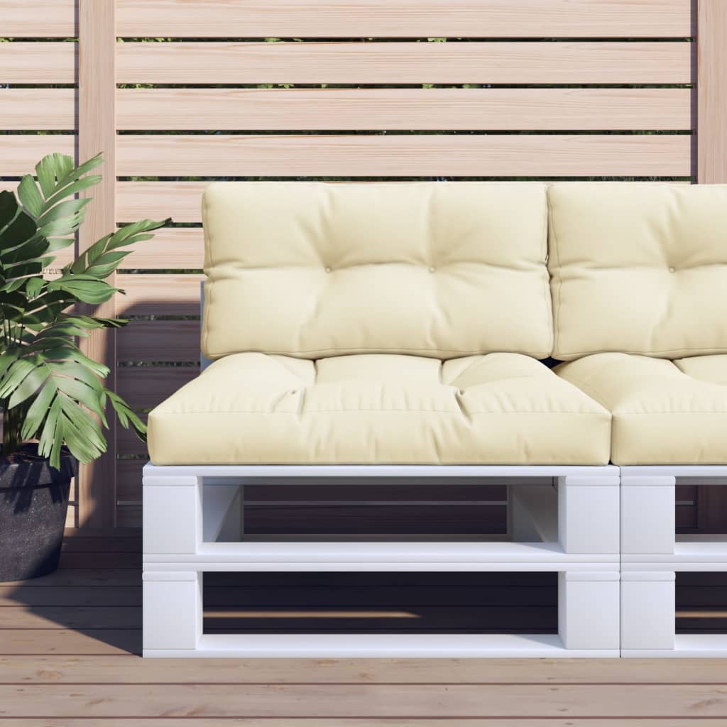 vidaXL Cojín para sofá de palets tela crema 80x40x12 cm