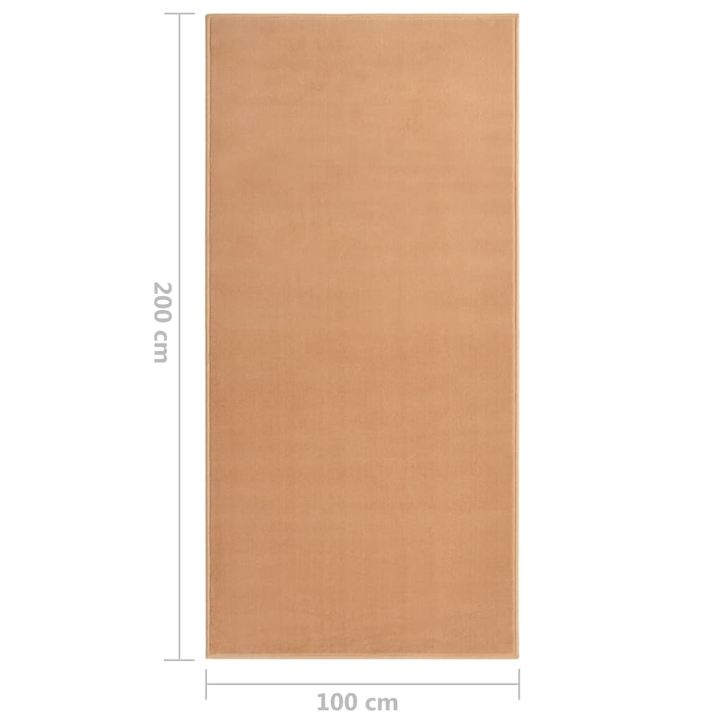 vidaXL Alfombra de pasillo BCF beige 100x200 cm