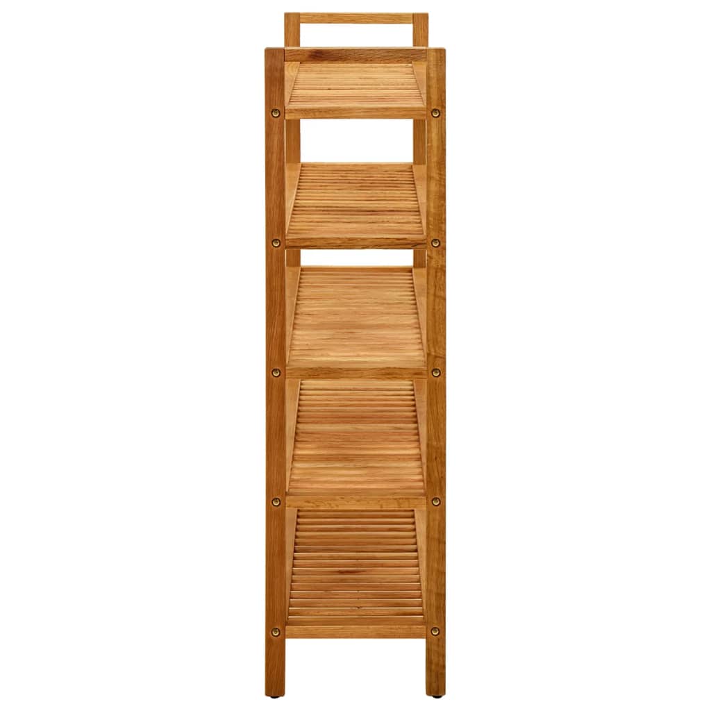vidaXL Zapatero con 5 estantes madera maciza de roble 100x27x100 cm