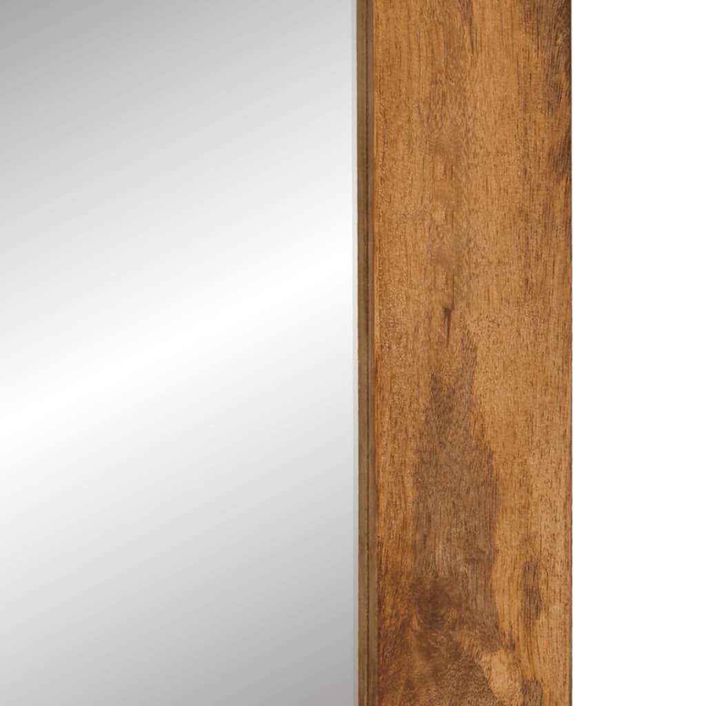 vidaXL Espejo de vidrio y madera maciza de mango 70x50 cm