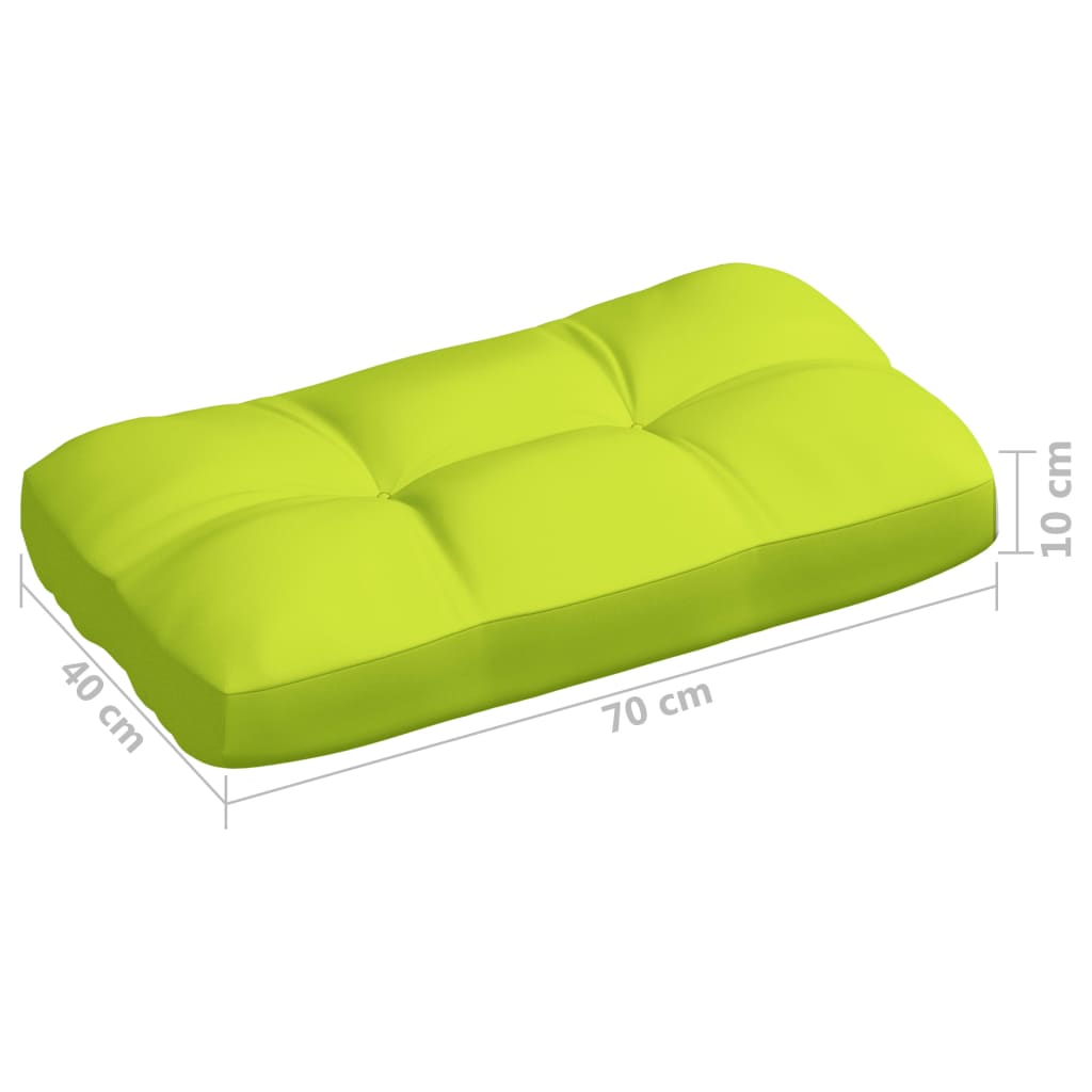 vidaXL Cojines para sofá de palés 7 unidades verde brillante