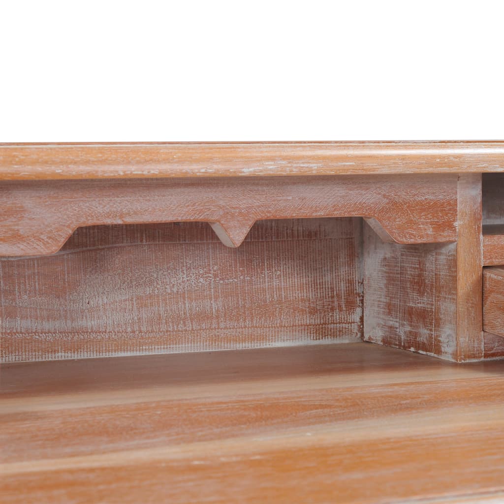 vidaXL Escritorio de madera maciza de caoba 90x50x98 cm