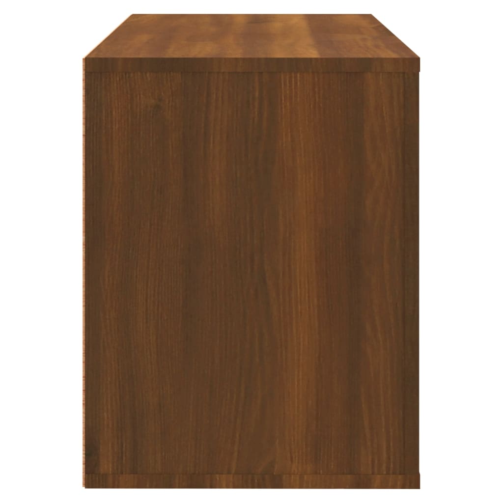 vidaXL Mueble zapatero contrachapada color marrón roble 80x35x45 cm