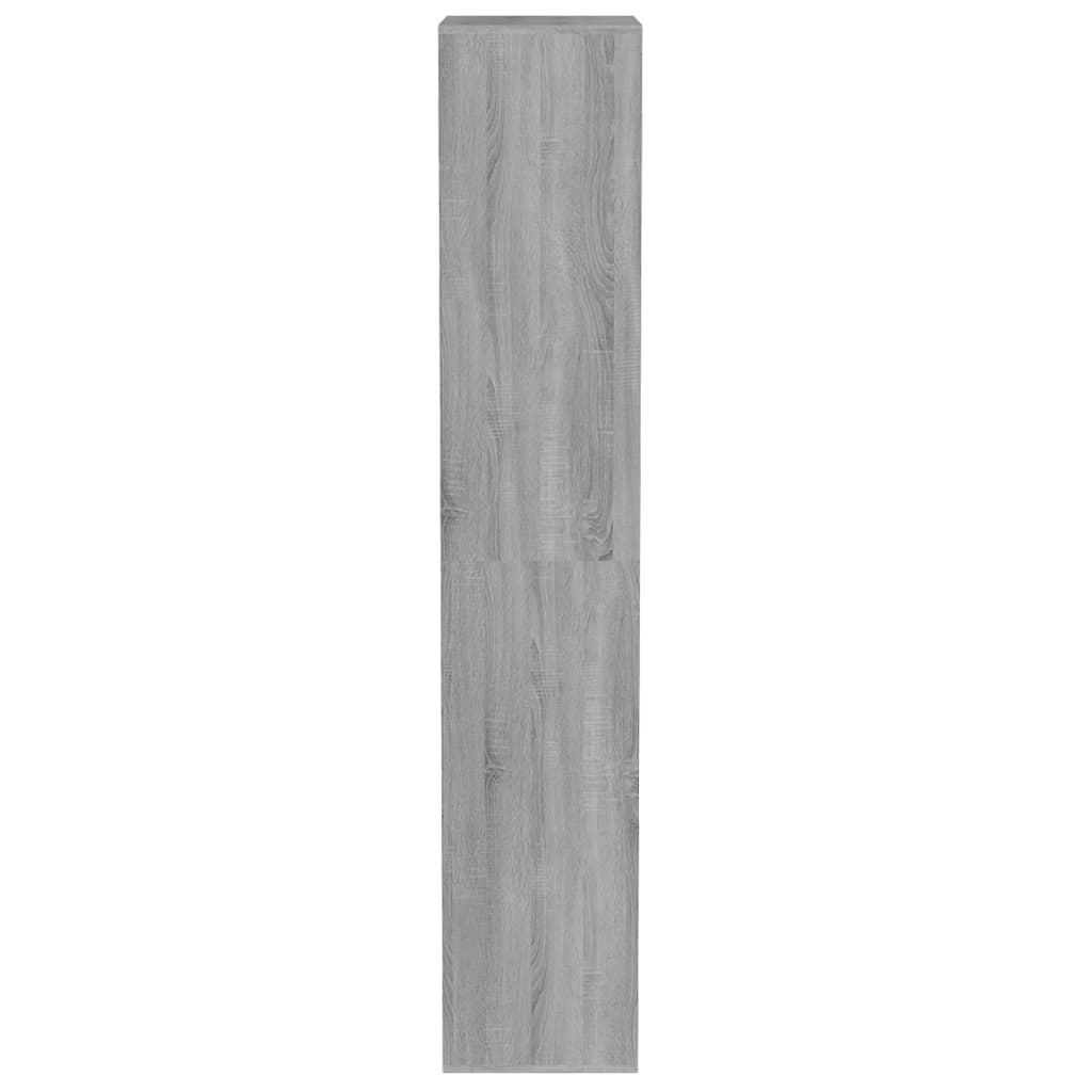vidaXL Zapatero de madera contrachapada gris Sonoma 54x34x183 cm
