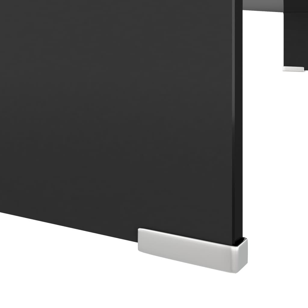 vidaXL Soporte para TV/Elevador monitor cristal negro 100x30x13 cm
