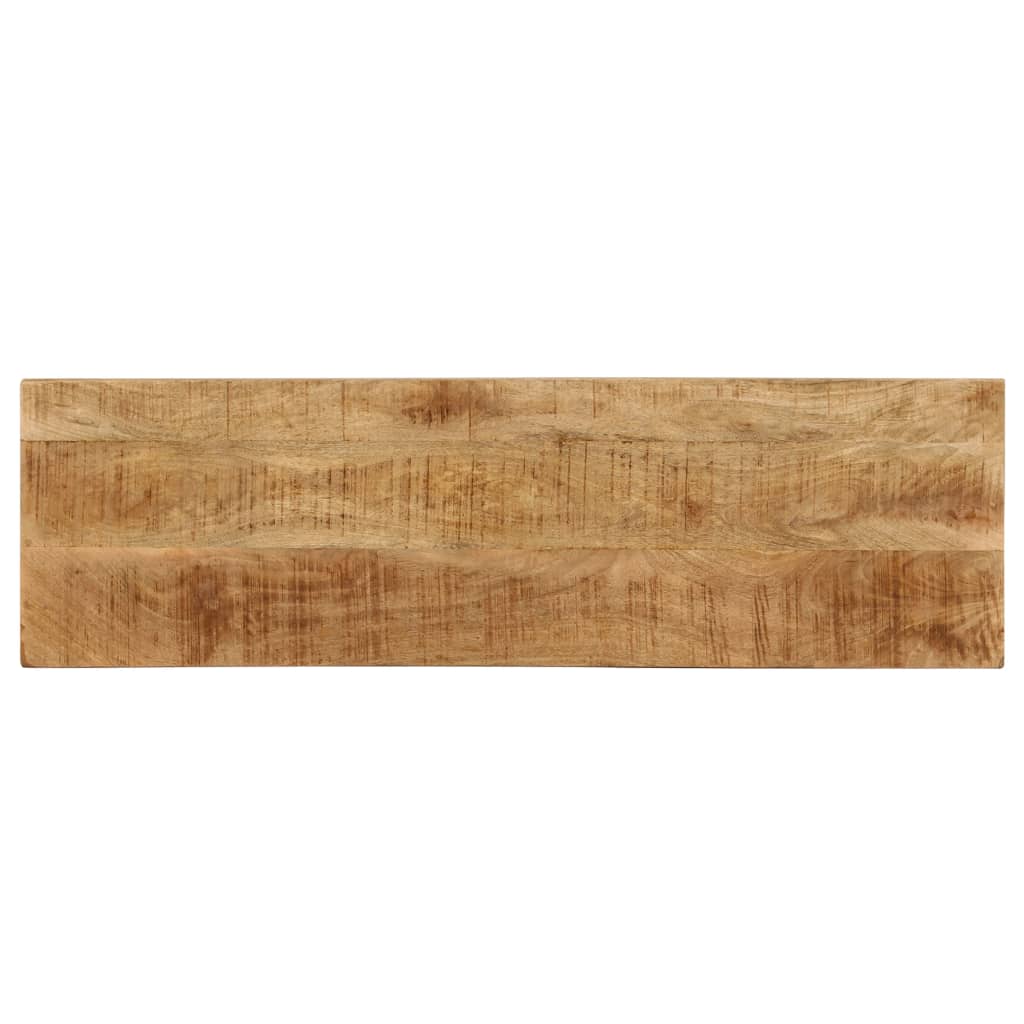 vidaXL Mesa consola madera maciza de mango y acero 120x35x76 cm