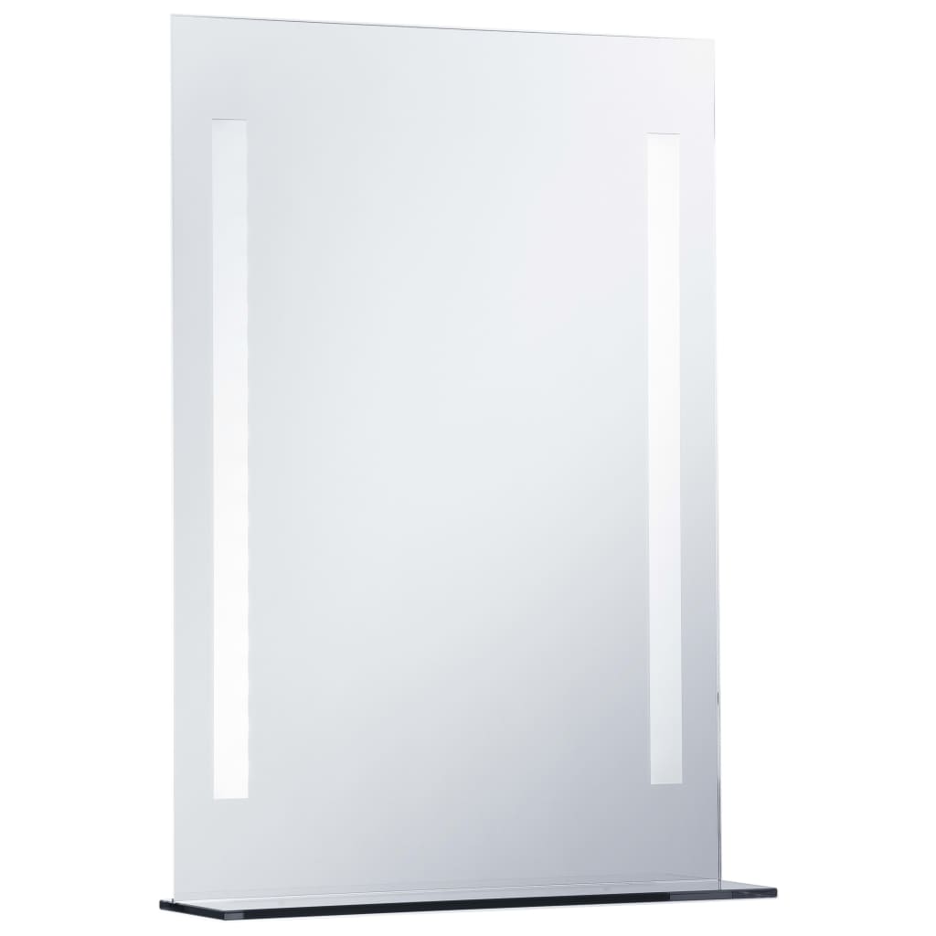 vidaXL Espejo de pared de baño con LED y estante 50x70 cm