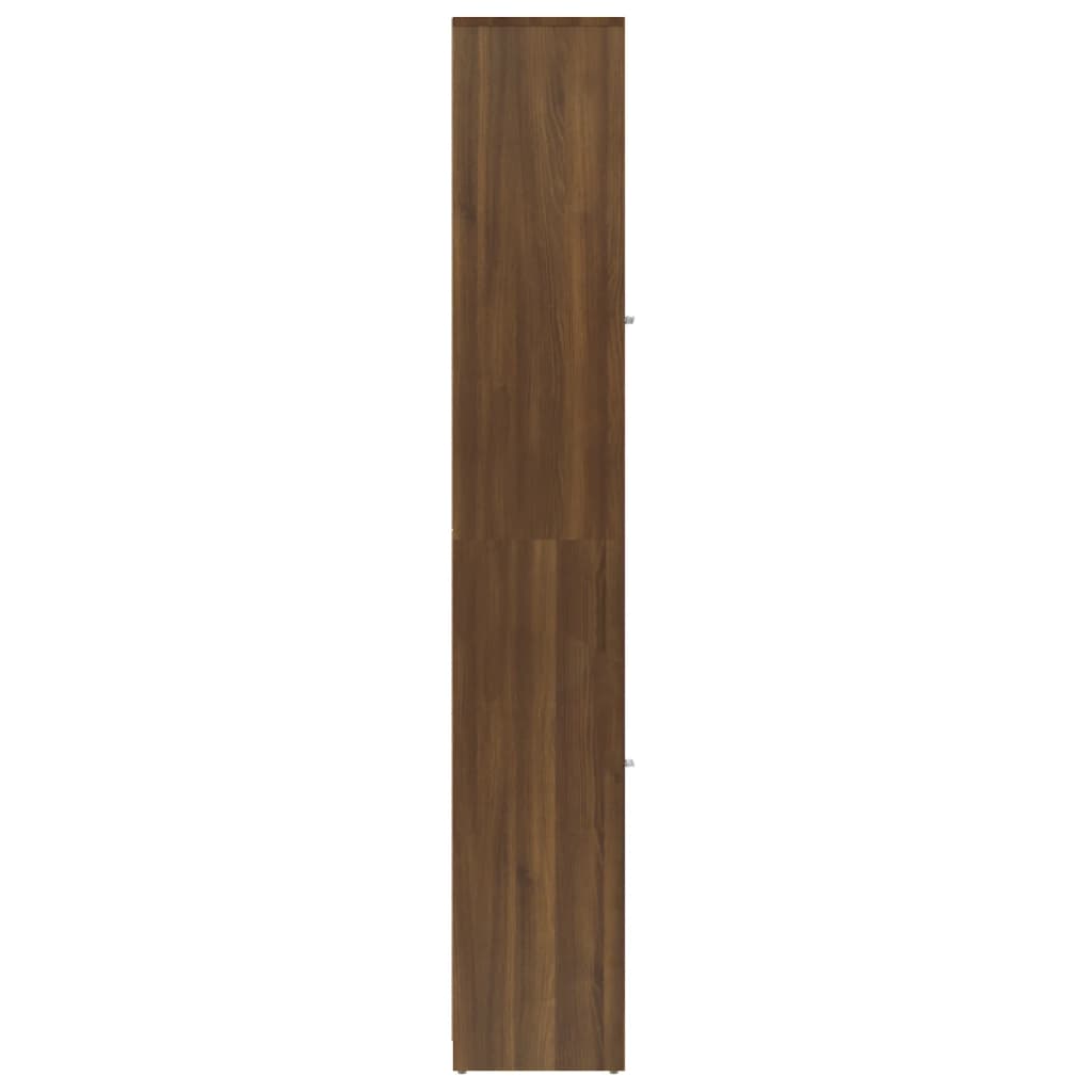 vidaXL Armario de baño madera contrachapada roble marrón 30x30x183,5cm