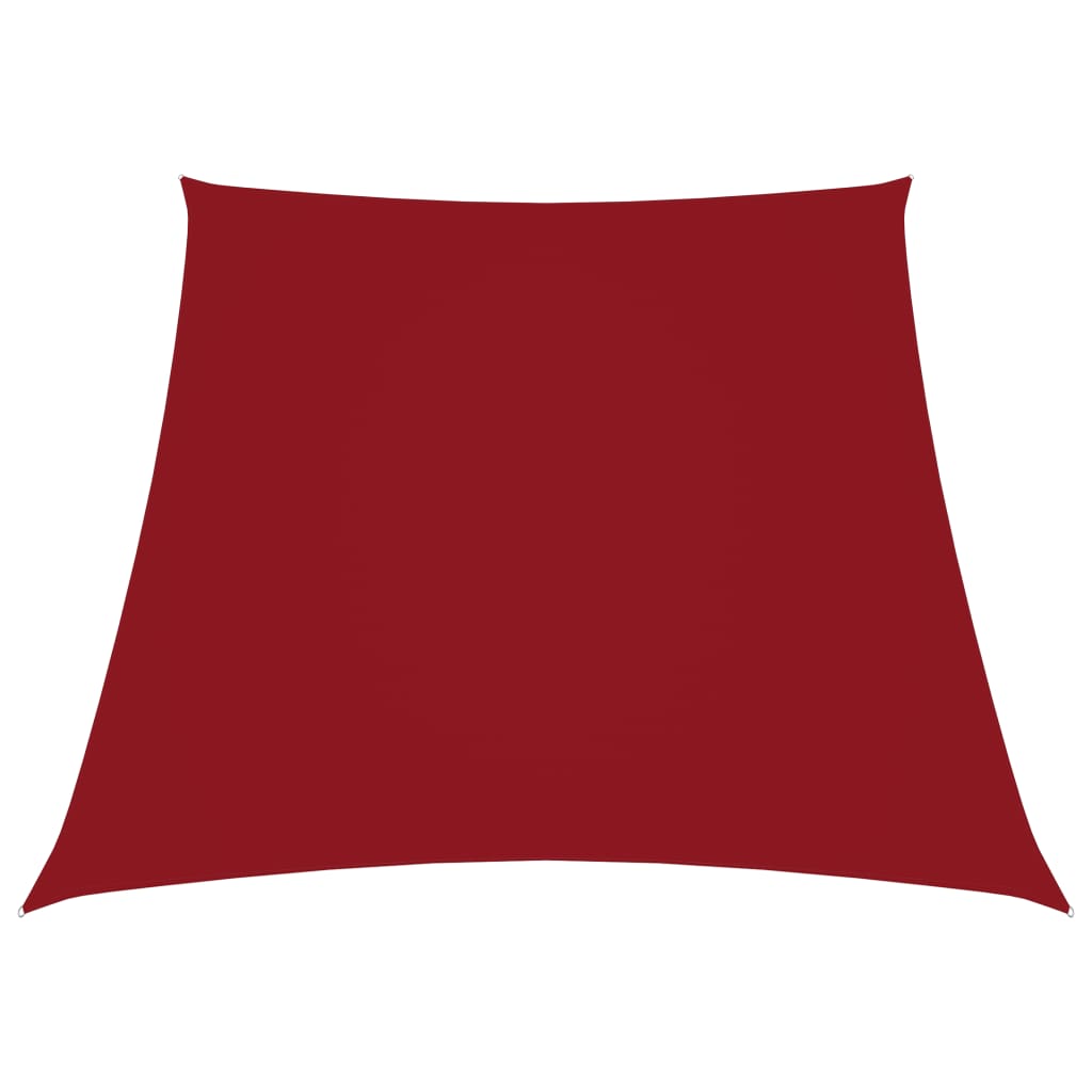 vidaXL Toldo de vela trapezoidal de tela oxford rojo 2/4x3 m