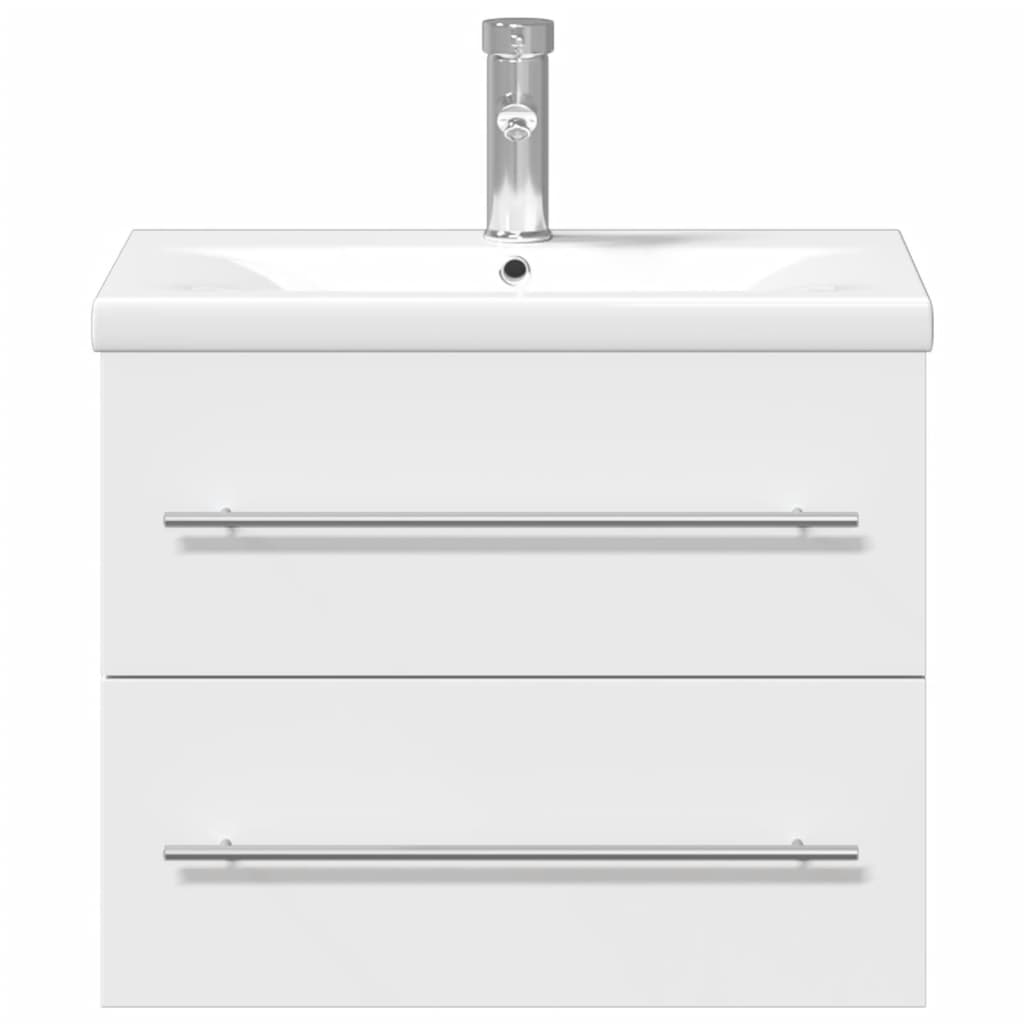 vidaXL Mueble de baño con lavabo integrado blanco