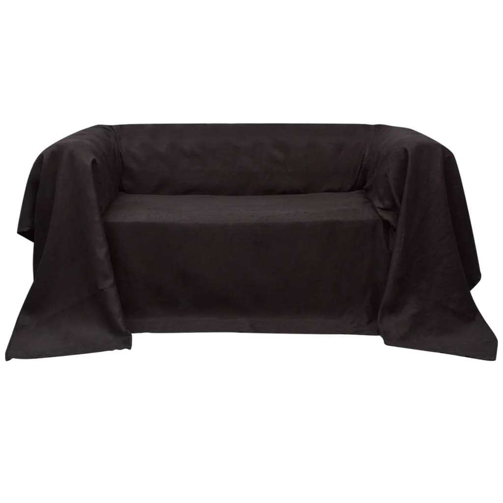 Funda marrón para sofá de micro-gamuza, 140 x 210 cm