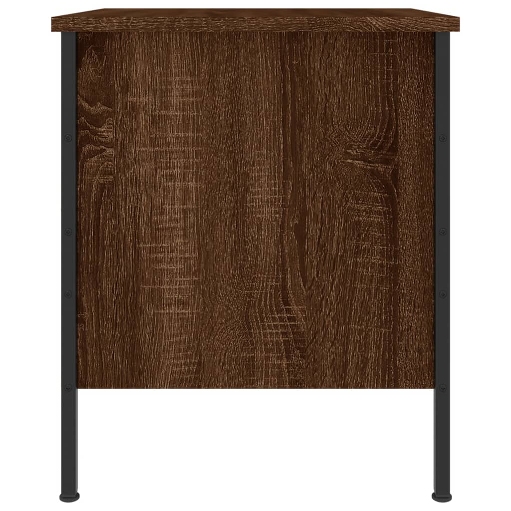 vidaXL Mesita de noche madera de ingeniería marrón roble 40x42x50 cm