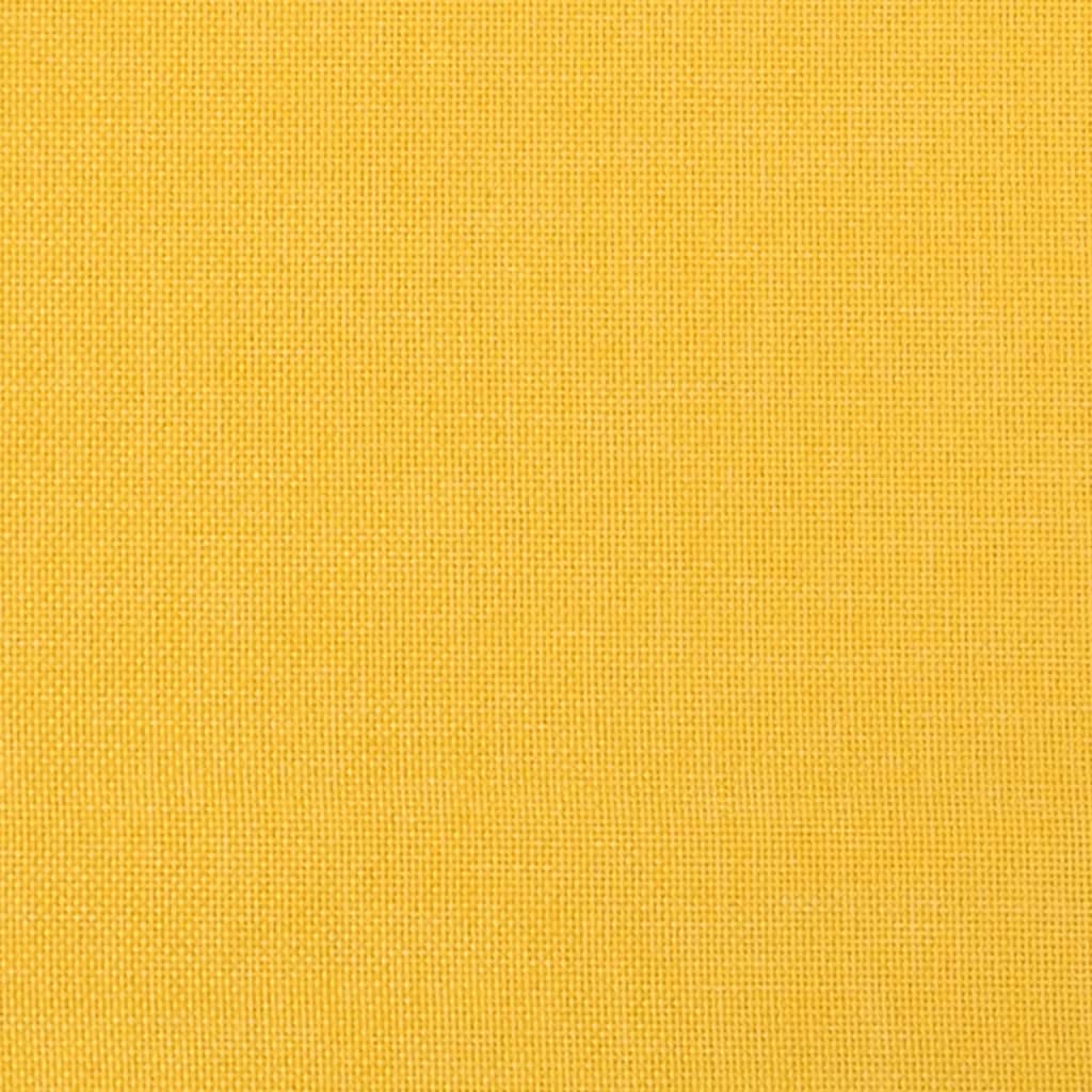 vidaXL Reposapiés de tela amarillo 78x56x32 cm