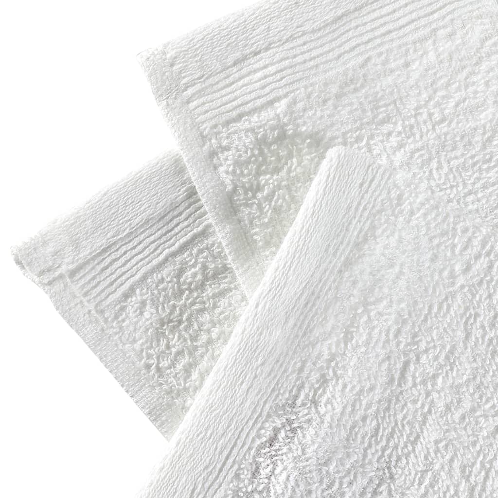 vidaXL Toallas de cortesía 25 uds algodón blanco 350 g/m² 30x30 cm