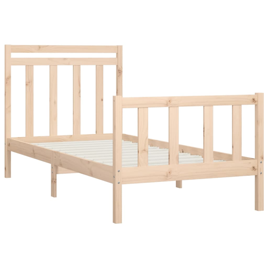 vidaXL Estructura de cama madera maciza de pino 100x200 cm