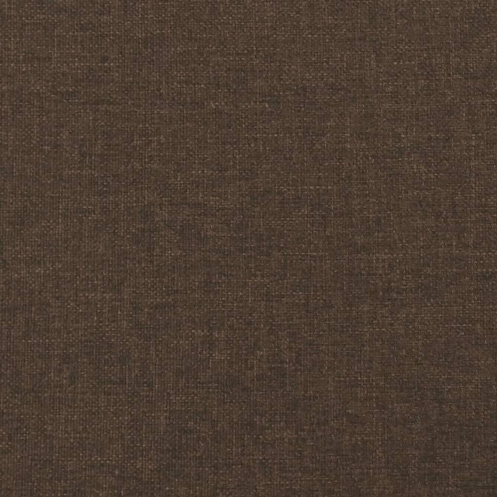 vidaXL Cama box spring con colchón tela marrón oscuro 140x190 cm