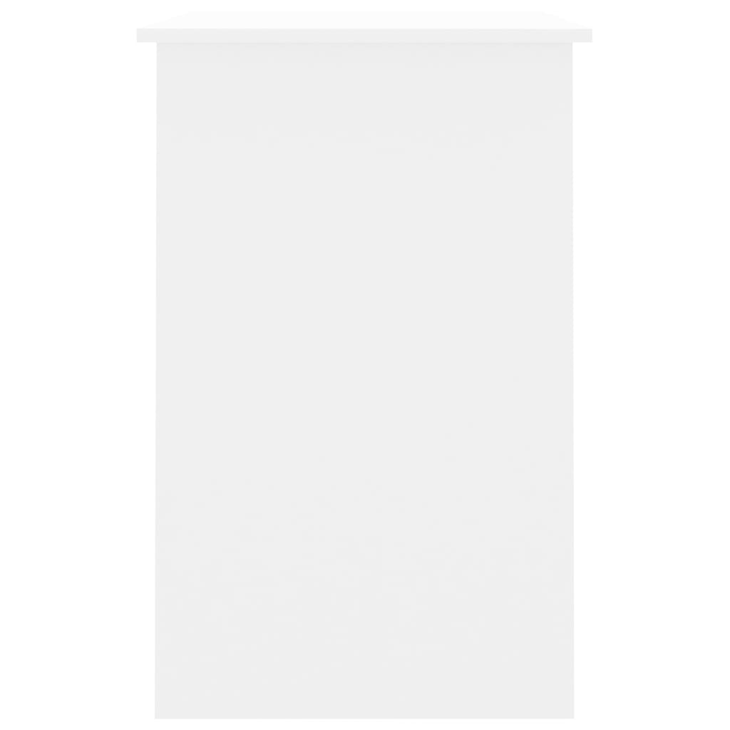 vidaXL Escritorio de madera contrachapada blanco 100x50x76 cm
