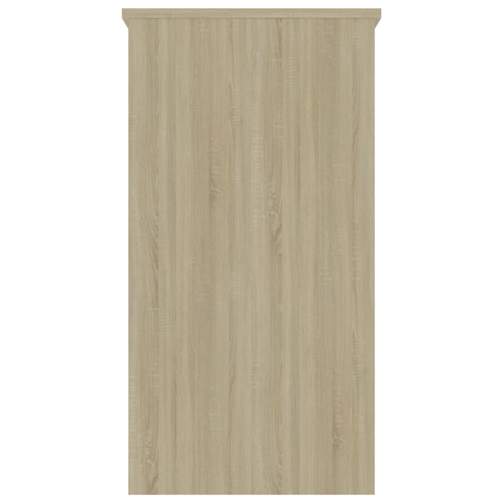 vidaXL Escritorio madera contrachapada color roble Sonoma 80x40x75 cm