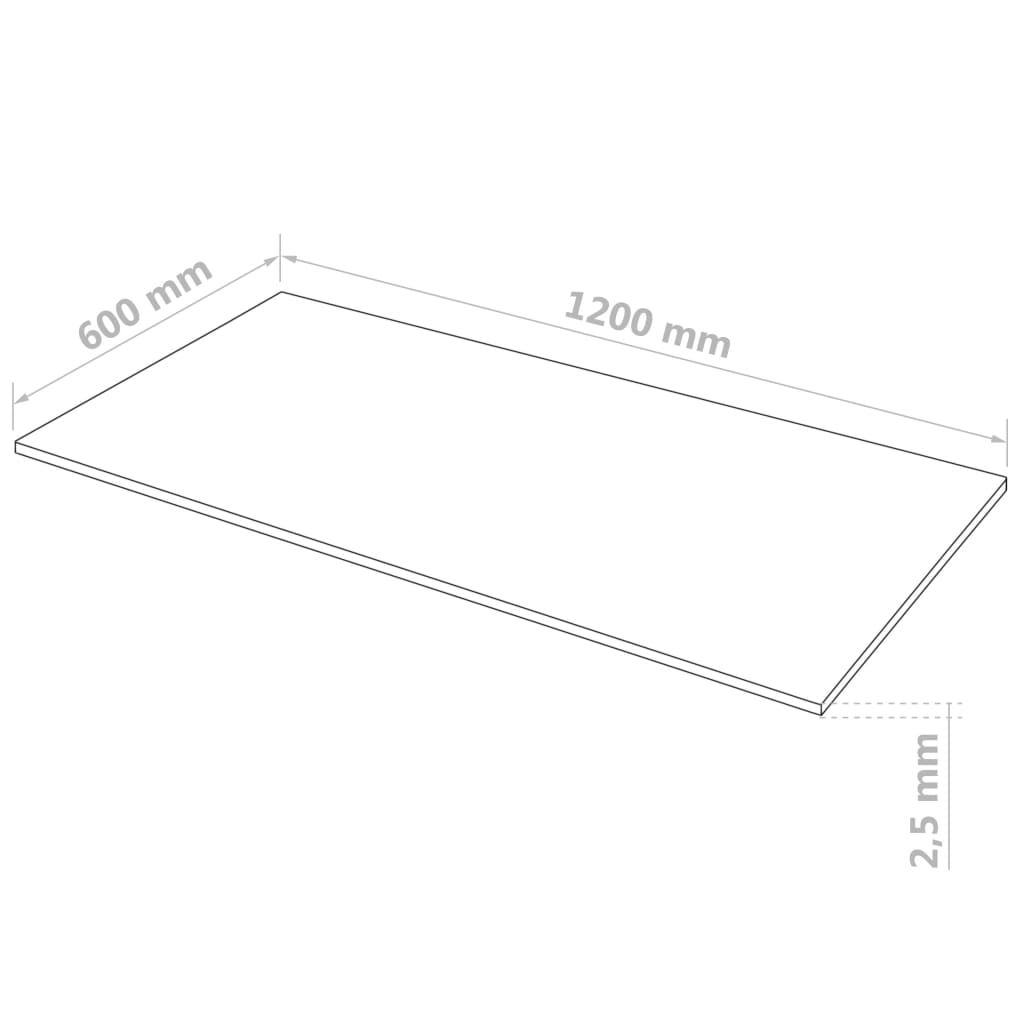 vidaXL Láminas de MDF rectangulares 5 unidades 120x60 cm 2,5 mm