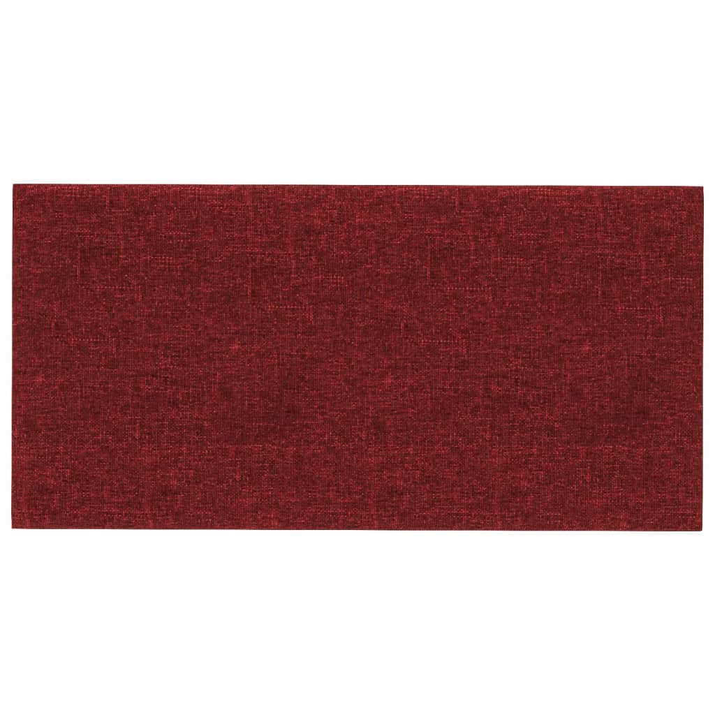 vidaXL Paneles de pared 12 uds tela rojo tinto 30x15 cm 0,54 m²