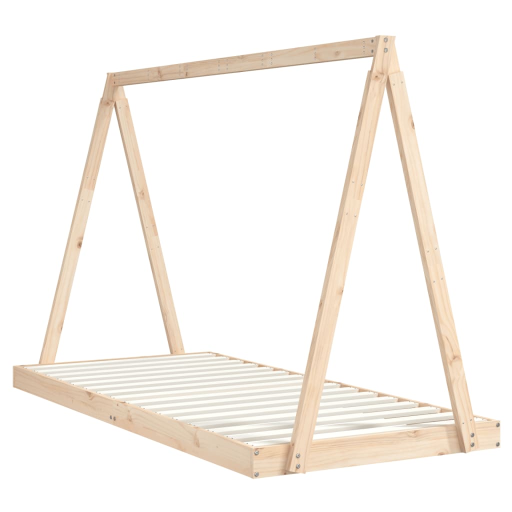 vidaXL Estructura de cama para niños madera maciza de pino 90x200 cm