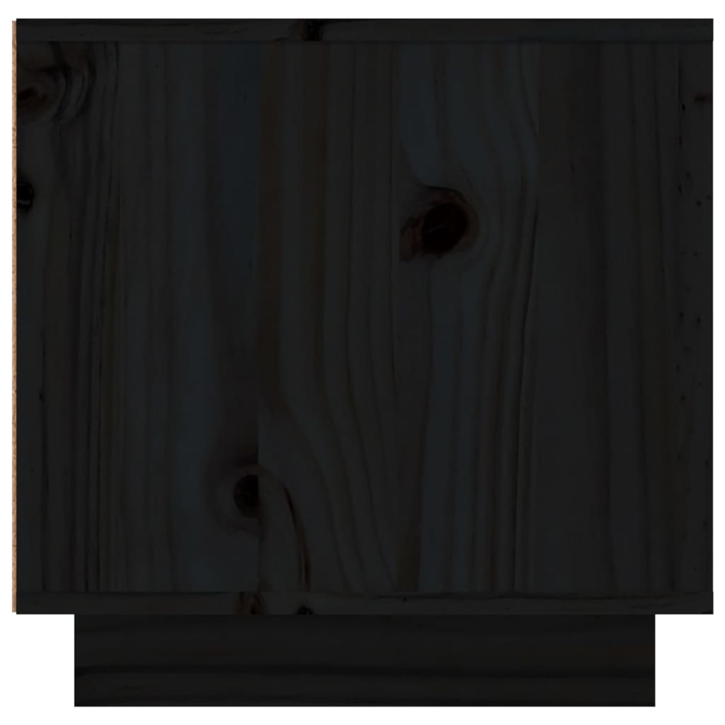 vidaXL Mueble de TV madera maciza de pino negro 156x40x40 cm
