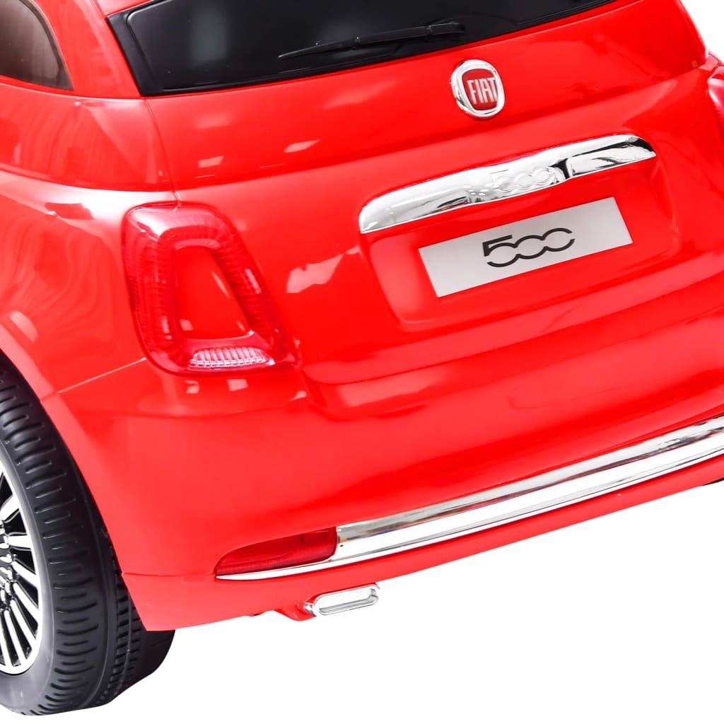 vidaXL Coche correpasillos eléctrico Fiat 500 rojo